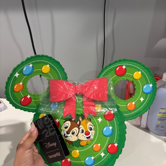 Loungefly Handbags - Loungefly Disney Dale and Chip Figural Wreath Crossbody Bag
